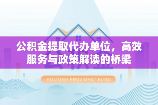 济宁公积金提取代办单位，高效服务与政策解读的桥梁