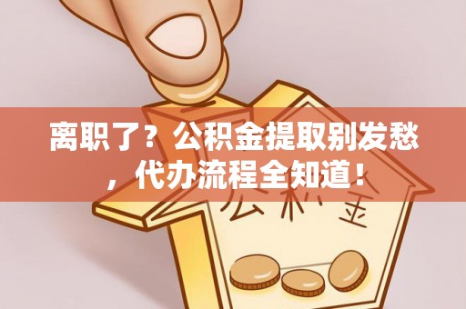 济宁离职了？公积金提取别发愁，代办流程全知道！